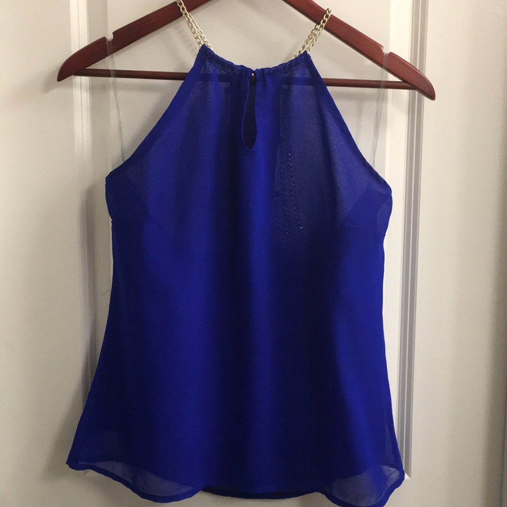 Charlotte Russe blue halter blouse